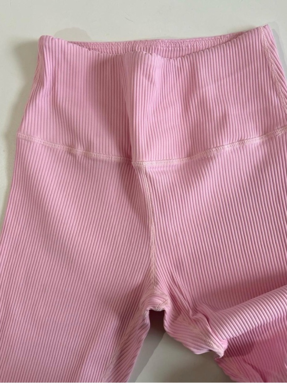 Carbon38 Pink Ribbed High-Rise Leggings & Tank Set
